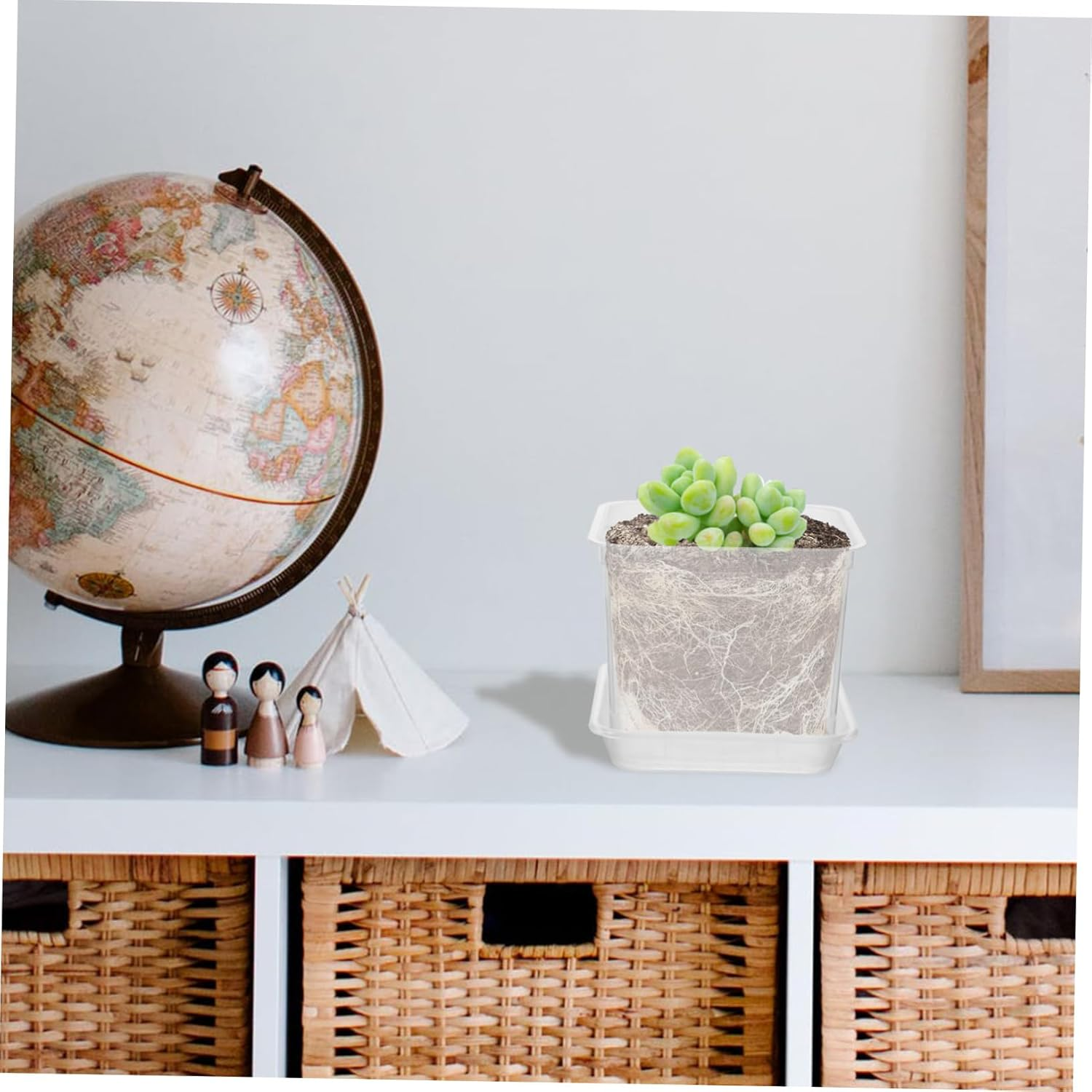 Baluue Flower Pots Plastic Plant Pots Drainage Orchid for Indoor Outdoor Plant for Succulent image number 6