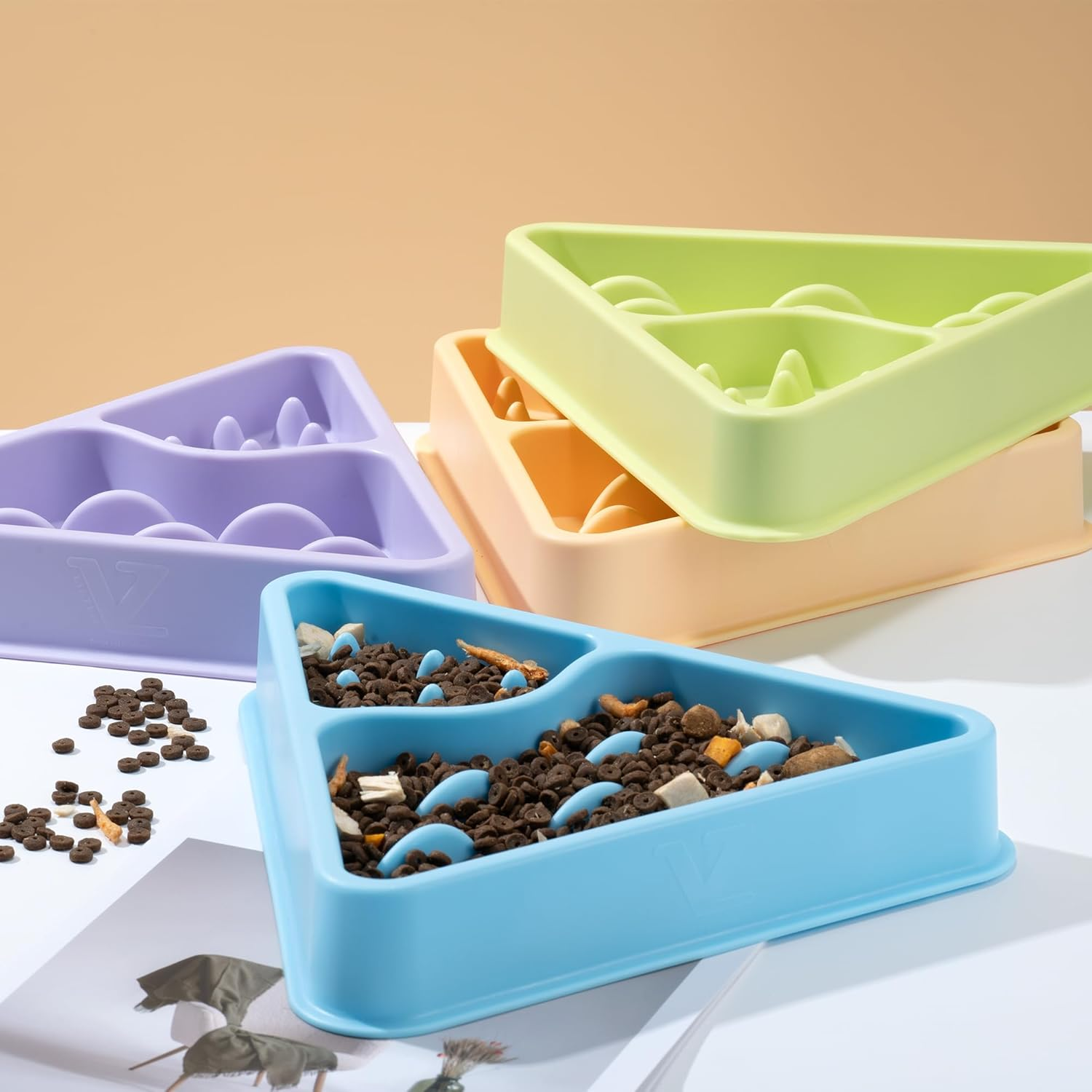 Li&Zhao Dog Slow Feeder Bowl - Slow Feeder Dog Bowls Large Breed Dog Puzzle Feeder Slow Eating Dog Bowl Dog Bowls Slow Feeder Puppy Slow Feeder Bowl(Blue) image number 2