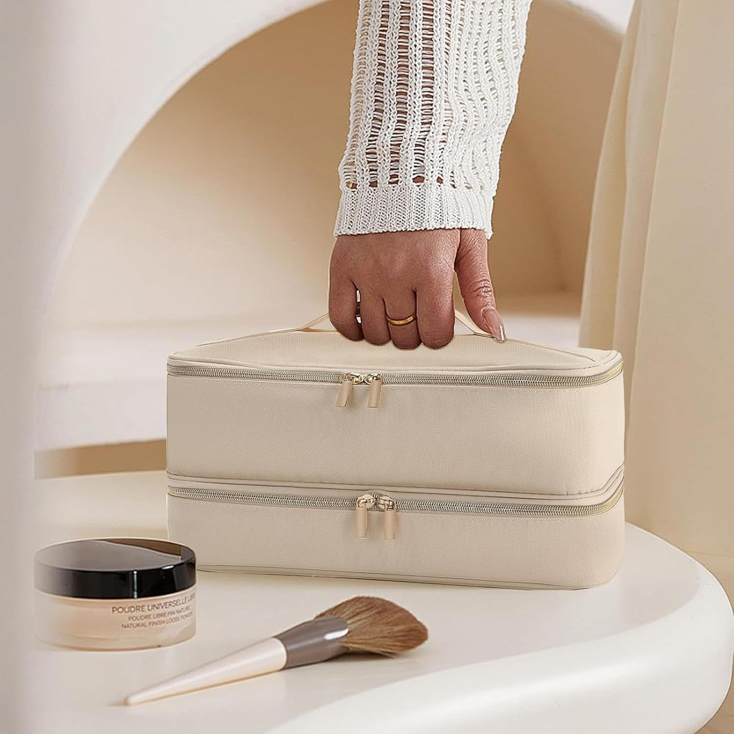 Walopola Blow Dryer Bag - Portable Travel Bag for Hair Dryer,Dustproof Travel Carrying Case, Hair Air Wrap Dryer Case, Hair Tool Storage Organizer for Women image number 5