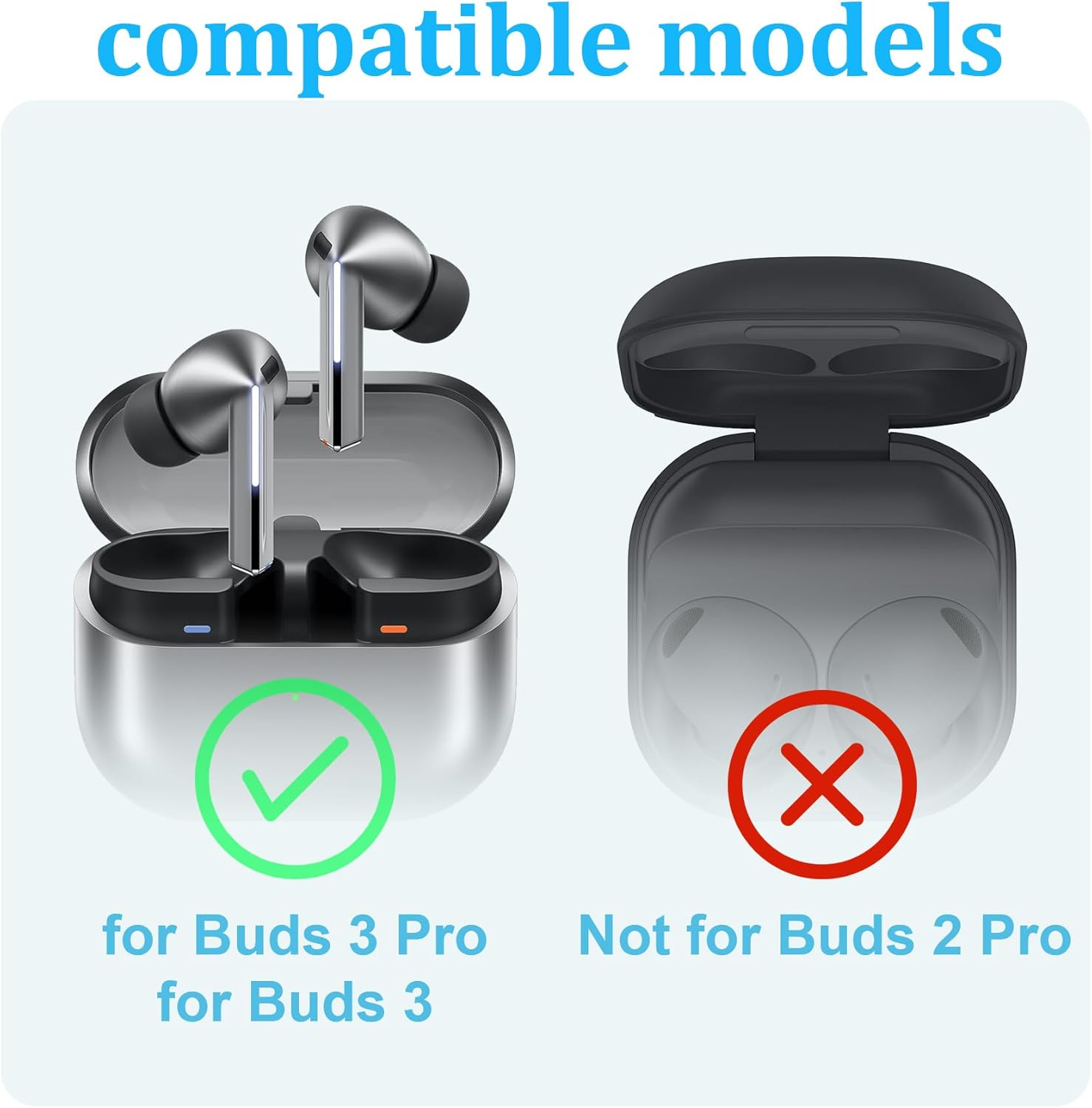 Umvowuxa Ear Hooks for Samsung Galaxy Buds 3 Pro/Buds 3/Buds 3 Fe,Sport Earbuds Covers Silicone Anti-Slip Ear Hook Galaxy Buds 3 Pro Ear Tips Accessories Anti-Lost Lanyard,Buds 3 Ear Hooks(Black) image number 6