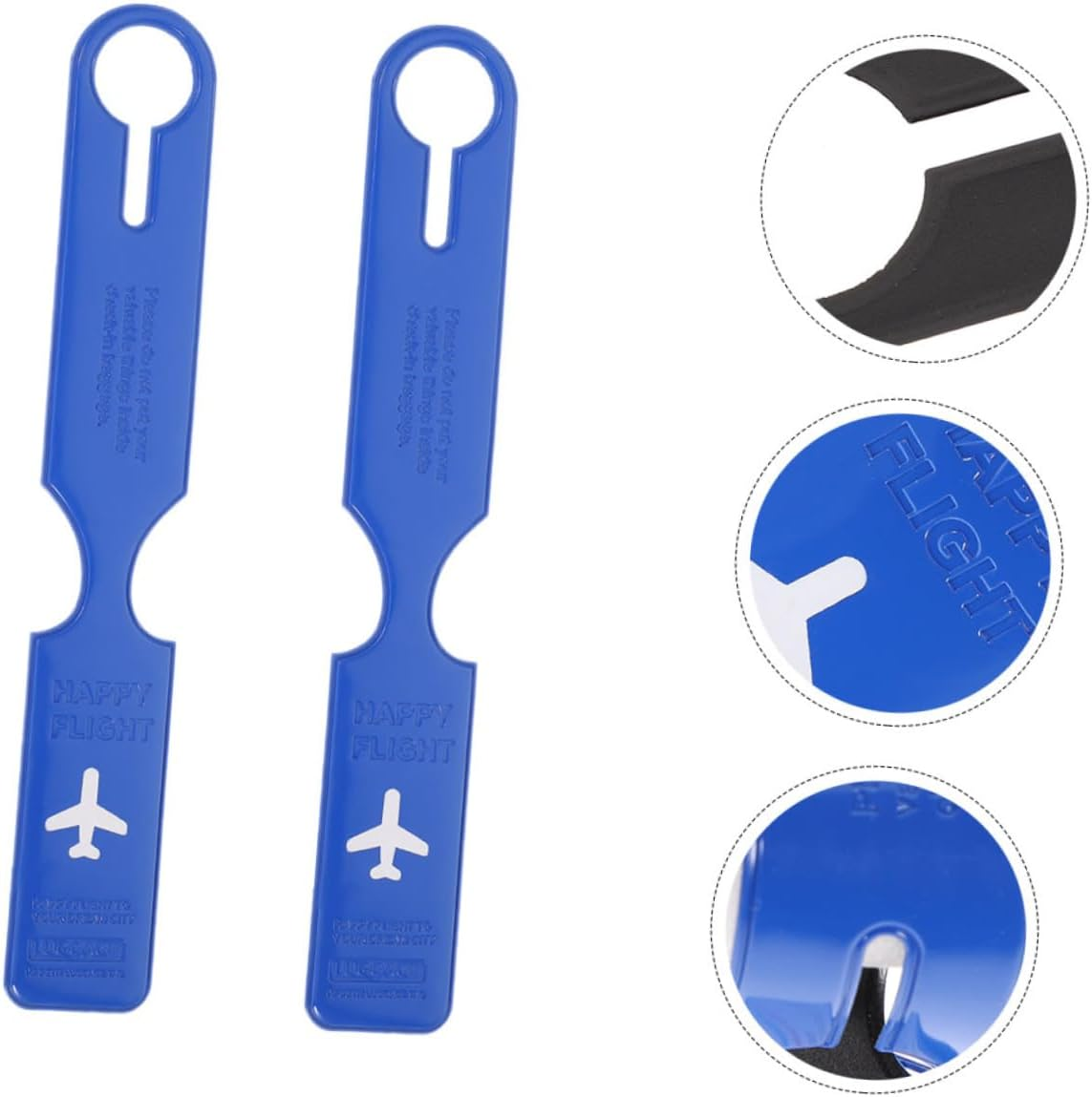 LIGIGWASH 2Pcs Travel Accessories Plastic Luggage Tags Suitcase Tag for Airplane image number 2