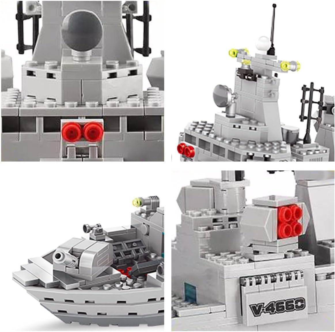 Navy Destroyer Building Set, Battleship Building Toy, a Gift Compatible with  Sets for Boys 8-14 & Adults (528Pcs) image number 2