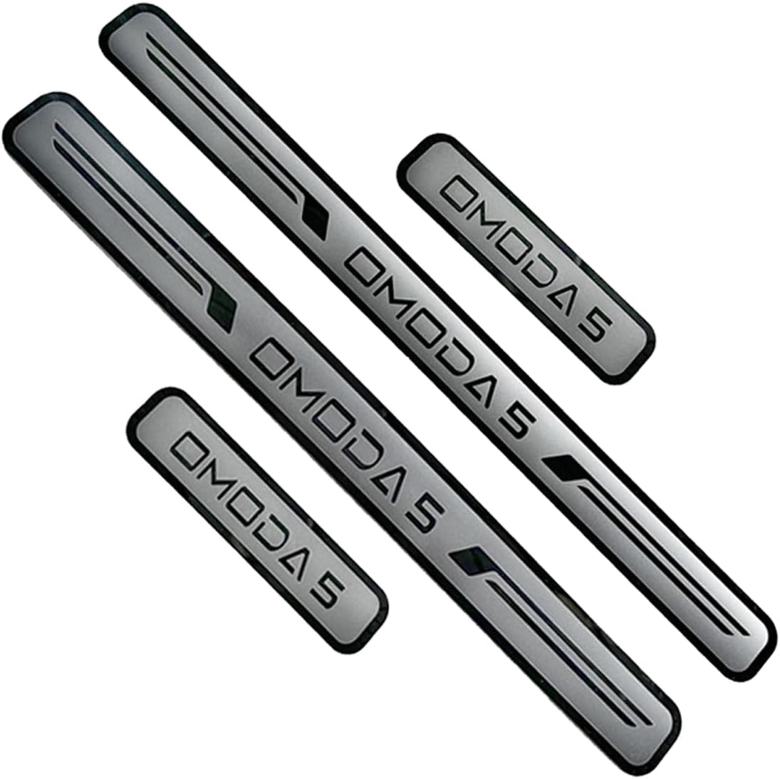 Stainless Door Sill Protector Kick Plate Entry Guard Kit for Chirey Chery Omoda 5 2024 Accessory (Thin Stainless Chrome) image number 4