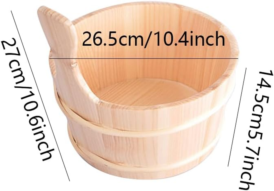 Sauna Bucket and Ladle Set - Spa Accessory for Steaming Room, Spa and Sauna Accessories for Homes, Bathrooms, Family, Parents, Friends,