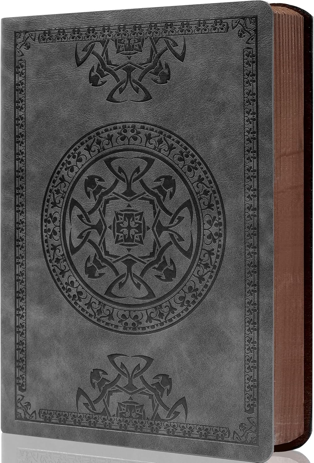 CAGIE Lined Journal for Men Soft Cover Notebook Leather Journals for Writing, 180 Lay Flat Vintage Mens Journal Personal Diary, 5.7'' X 8.3'', Black