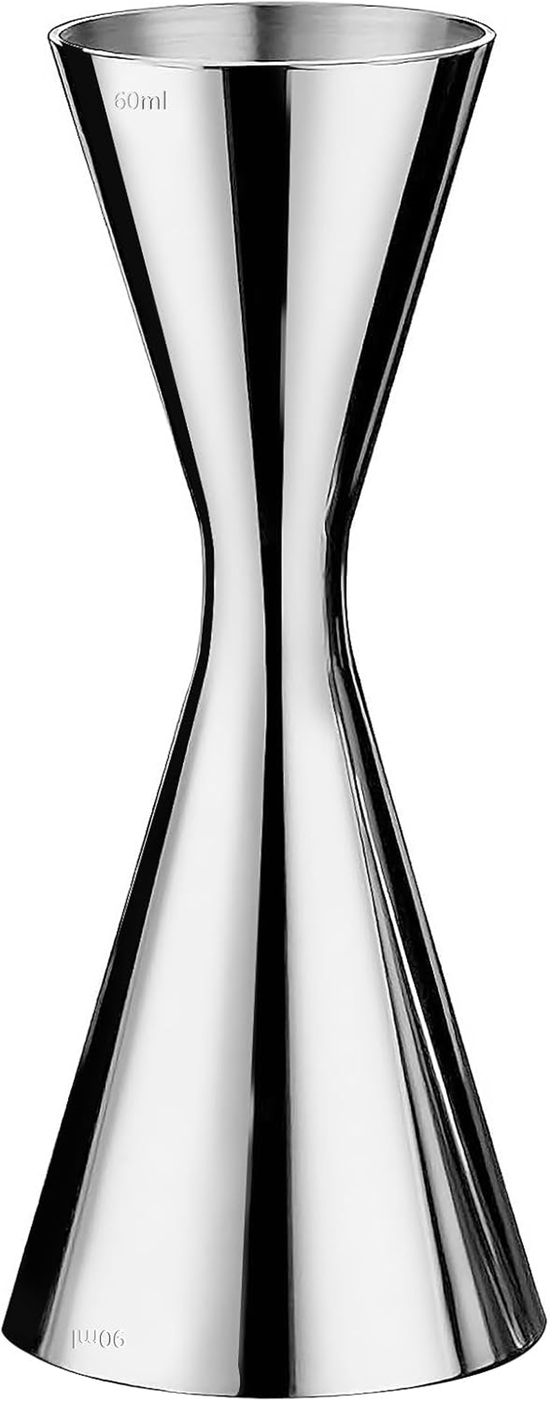 Cocktail Measuring Cup, Cocktail Jigger for Bartenders, Double Jigger with Inner Scale 60/90 Ml, Integrated Scales 304 Stainless Steel Measuring Cup, Bar Measure Dual Spirit Measure Cup, for Bars and Homes image number 2