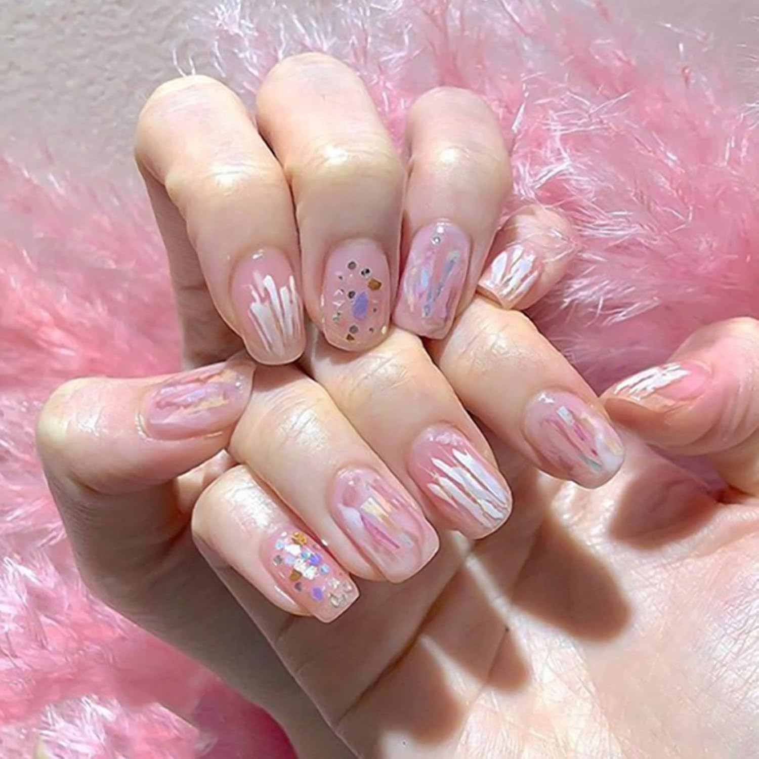 3 Boxes Nail Art Sequins Jewelry Coarse and Fine Glitter Mix Colorful Nail Stickers image number 5