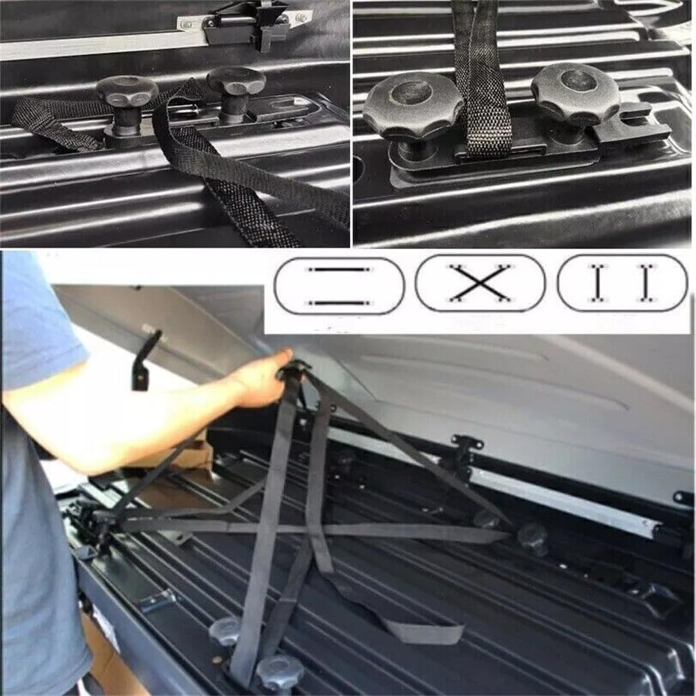 4PCS Universal Roof Box U-Bolt Clamps Cargo Carrier Roof Rack Bracket Van Mounting image number 3