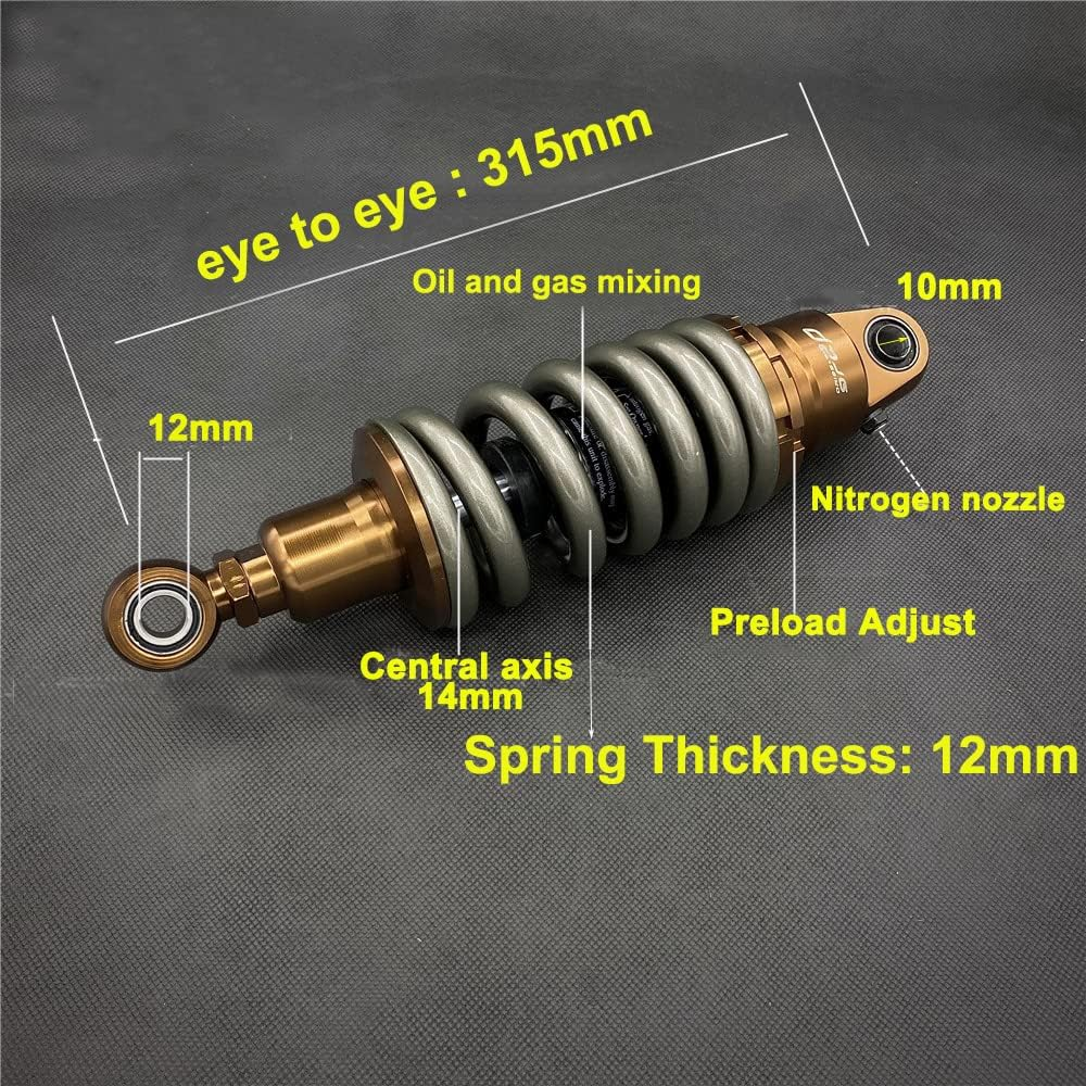 315Mm Motorcycle Rear Intermediate Damper Suspension Compatible with S-U-Z-U-K-I GSX 250 GSX 250 R GSXR 250 Vstom image number 3