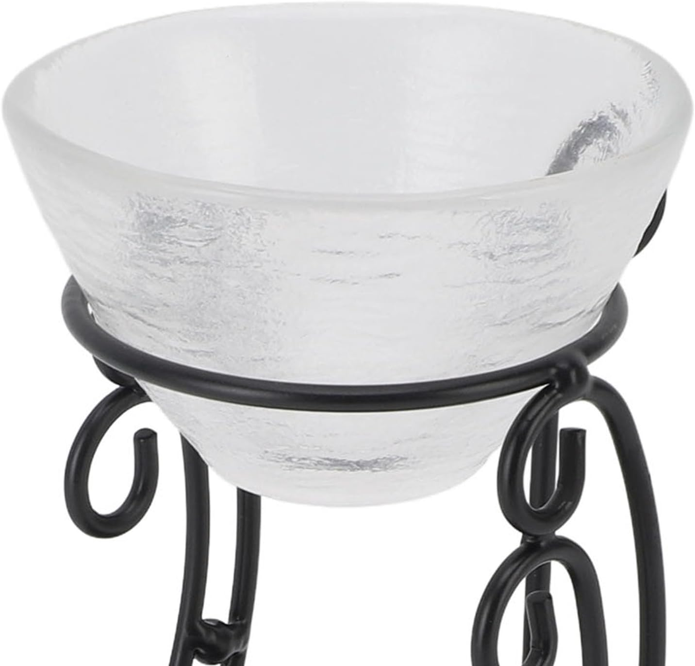 Essential Oil Burner, Metal Iron Glass Wax Melt Burner for Stress Relief, Meditation, Home Decoration Tealight Candle Holder image number 5