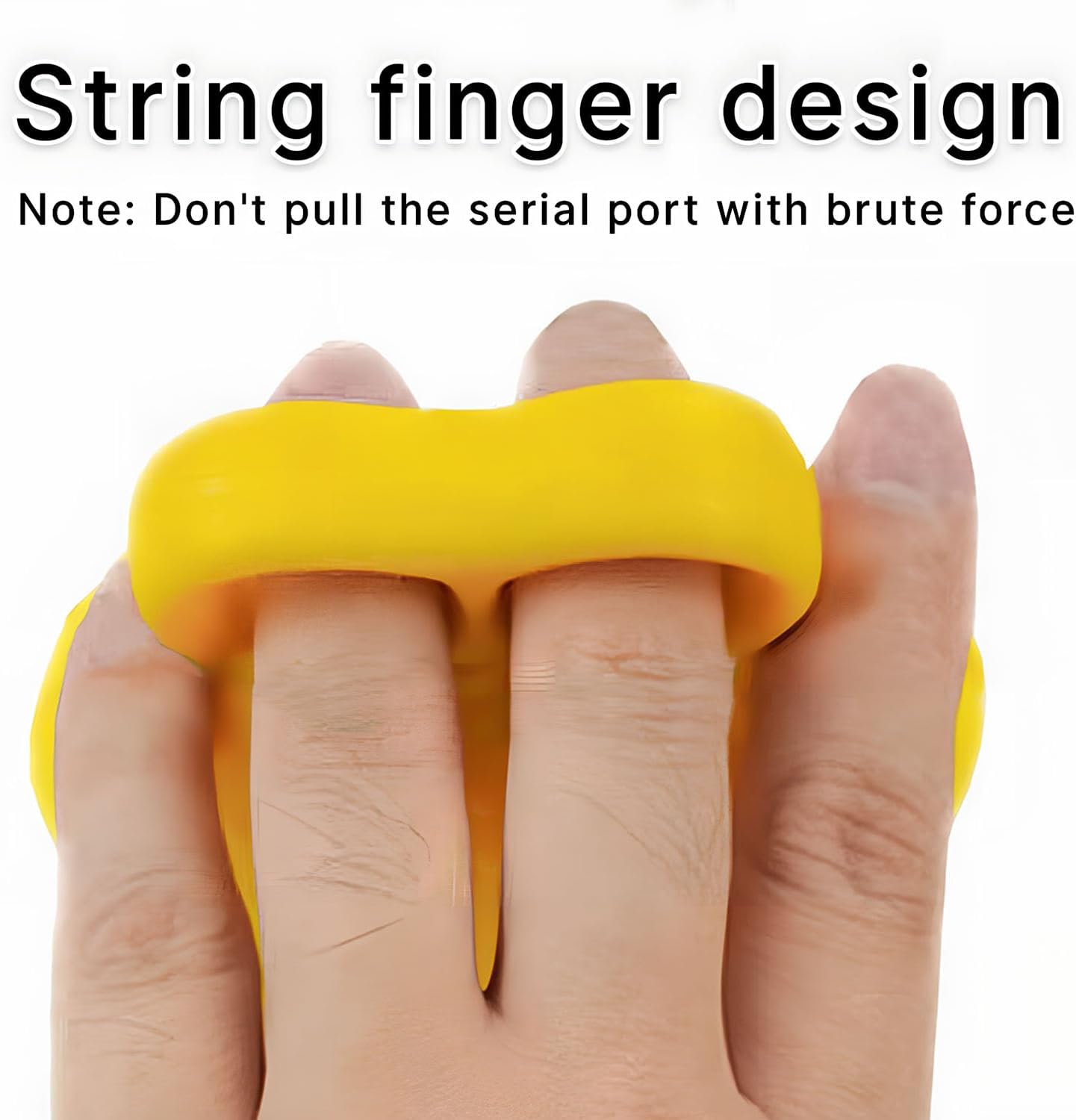 Hand Grip Strength Trainer,Finger Exerciser Balls for Hand Therapy,Stress Relief Balls for Adults(Yellow) image number 2