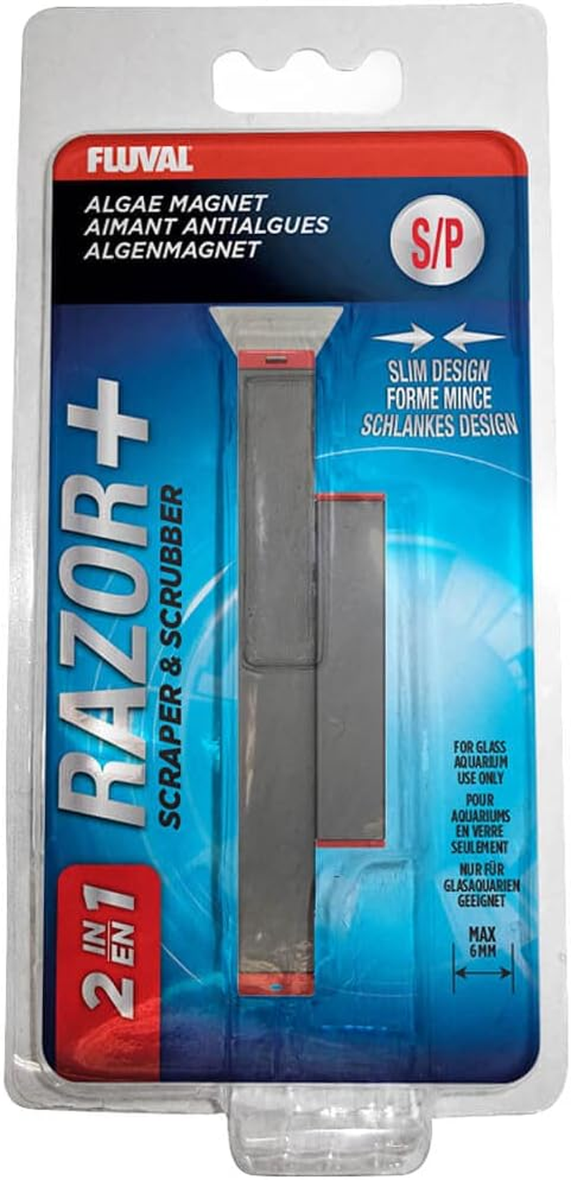 Fluval Razor Algae Magnet with Blade Black/Red image number 1
