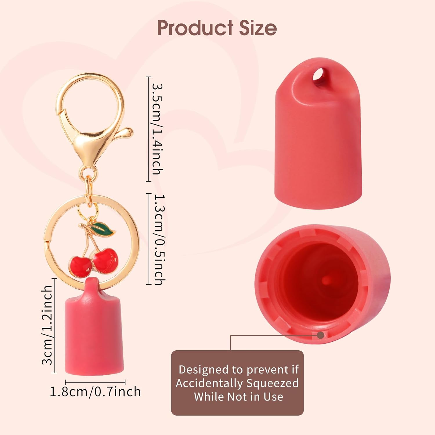 Keychain Cap for Summer Fridays 0.5 Oz Lip Balm Keychain,Keychain Cap Compatible with LANGIGE 0.35 Oz Lip Balm（No Lip Balm） image number 3