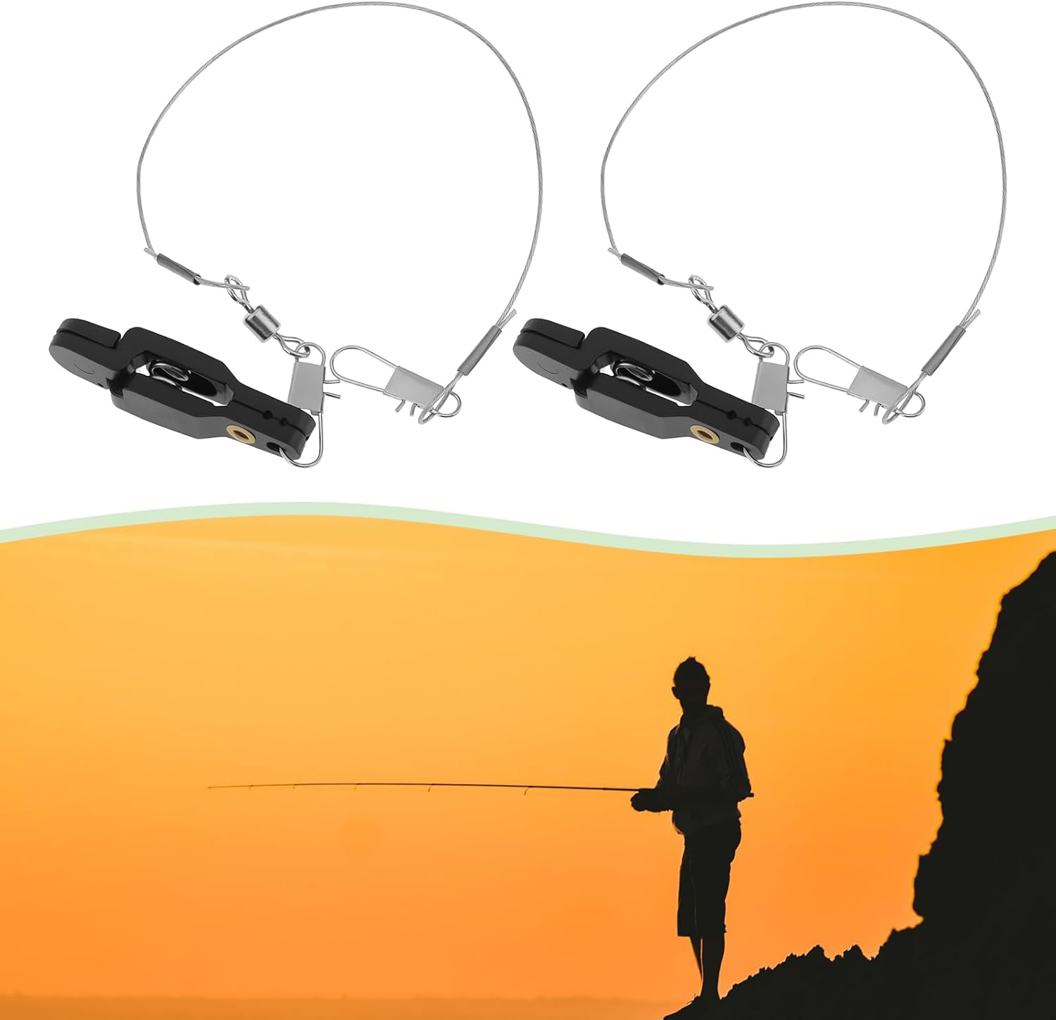 Be in Your Mind 2Pcs Downrigger Fishing Quick Release Clip with Steel Fishing Line B Shape Pin Suitable for Deep Sea Fishing Fishing for Large Fish image number 3