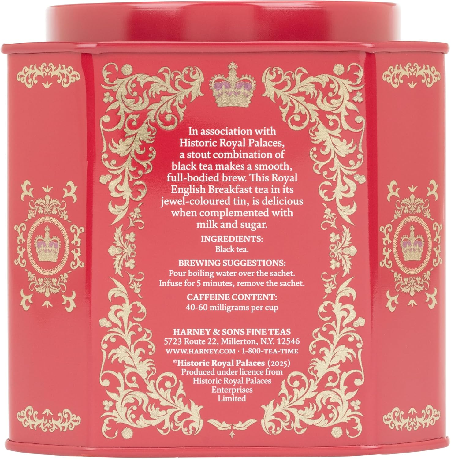 Harney & Sons Royal English Breakfast Herbal Tea Historic Royal Palaces Tin of 30 Sachets image number 5