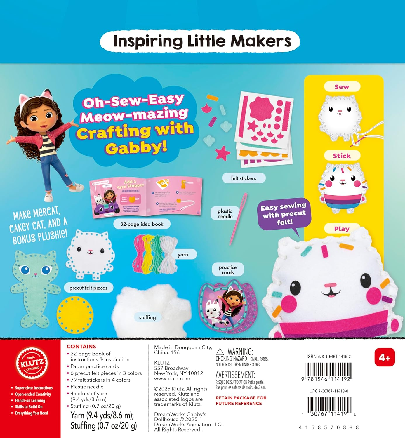 Gabby'S Dollhouse: My Simple Sewing (Dreamworks: Klutz JR)