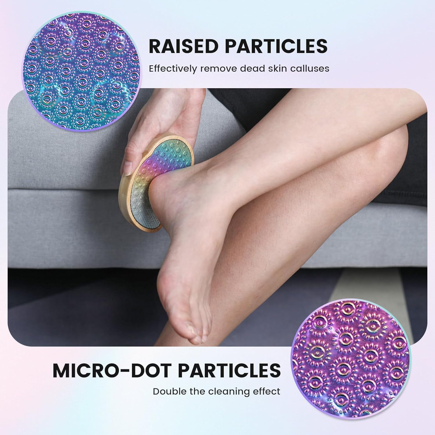 BEZOX NEW Foot File Combines Environmental Protection with High Efficiency in Removing Callus - Comfortable Wooden Handle, Beautiful Stainless Steel File Surface for Soft & Smooth Feet image number 1