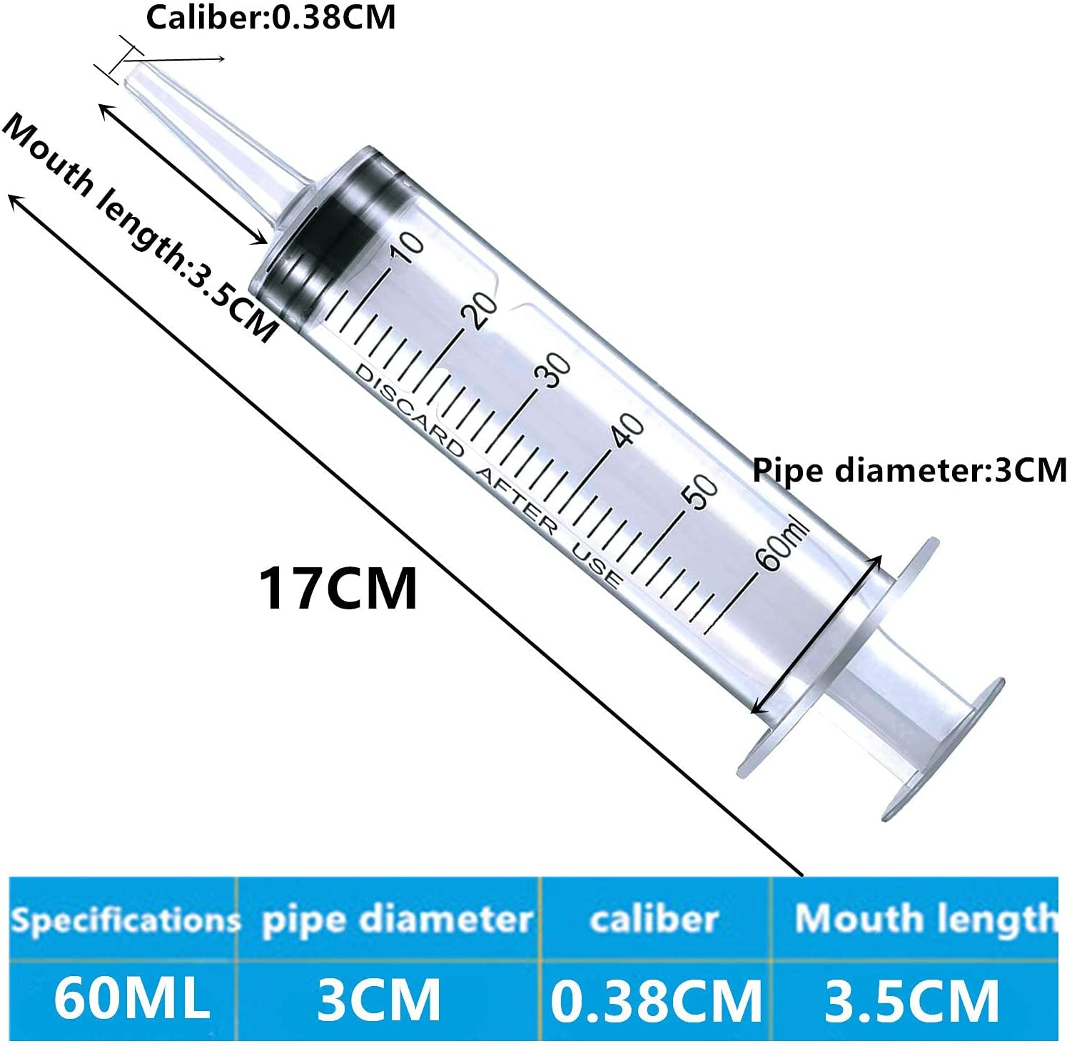 60Ml Syringe with Caps (2Pcs) image number 4