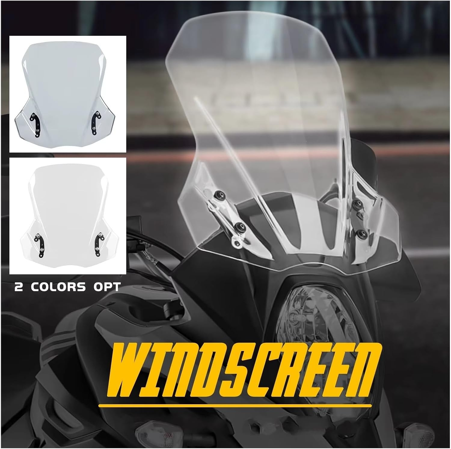 Motorbike Windscreen for Suzuki for DL650 for V-Strom650 2017-2023 Motorcycle Windscreen Windshield Wind Shield Screen Protector Parts Double Bubble Windshield(Light Smoke) image number 4