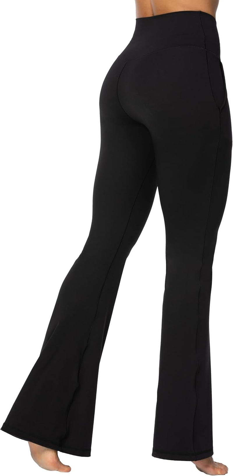 Sunzel Flare Leggings for Women with Pockets, Crossover Yoga Pants with Tummy Control, High Waisted and Wide Leg, 30"