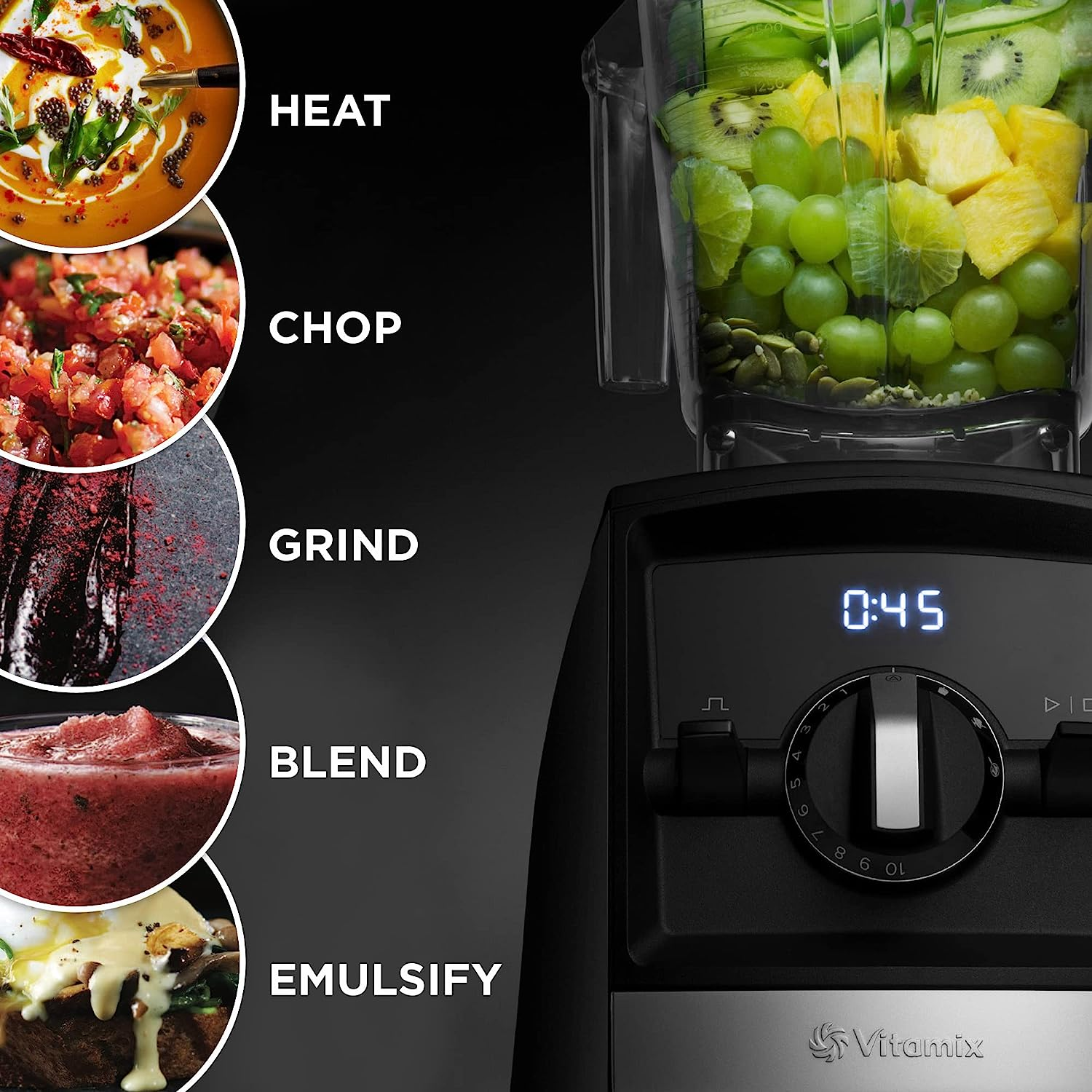 Vitamix A2500I Ascent Series High Performance Blender Slate 2L Powerful 10-Speed Blender with 3 Program Settings and 10-Year Warranty image number 4