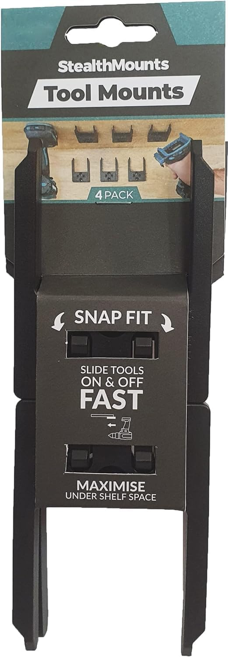 Stealthmounts Tool Holder Compatible with Makita 40V XGT (4 Pack) - Black | Stealthmounts Tool Mounts | Made in the UK image number 6