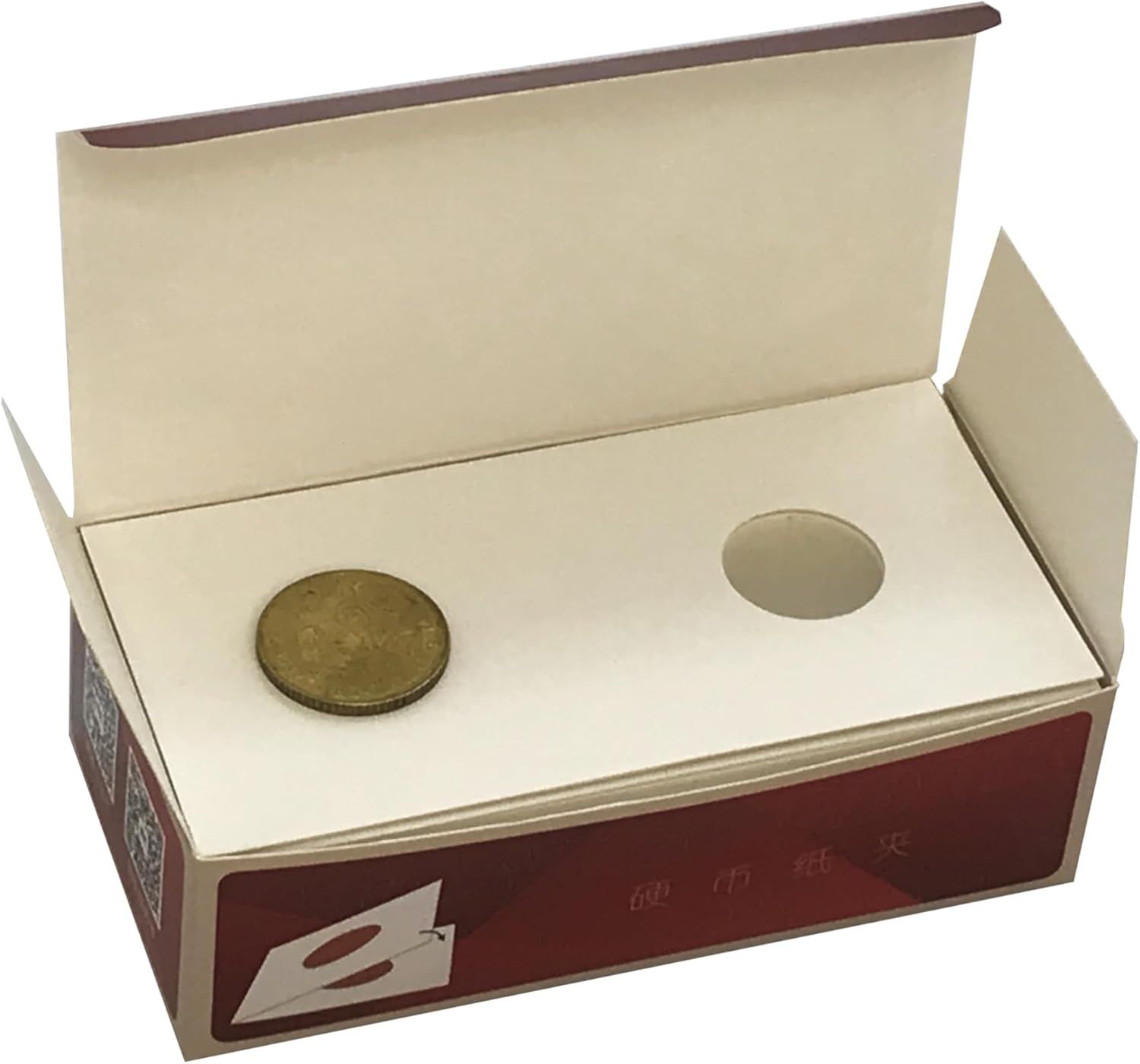 PCCB MINGT 100PCS White Cardboard Coin Holder Protector Display Storage Coin Flips Holder Card 2X2 for Coin Collection Supplies and Collecting (31.5 MM) image number 4