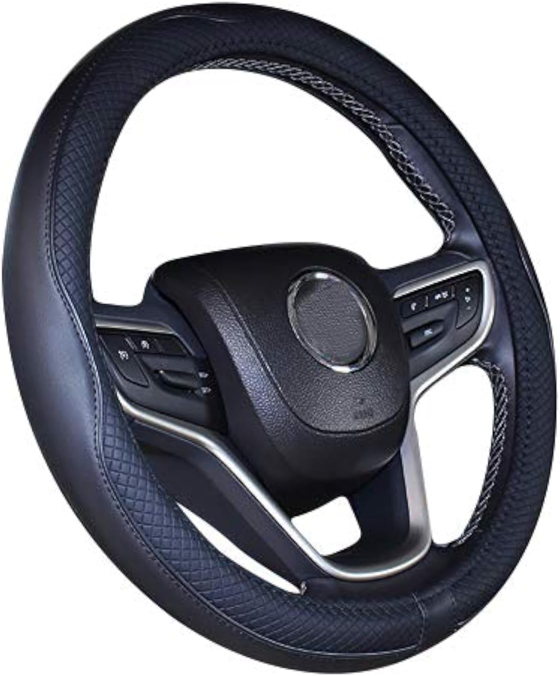 19 Inch Steering Wheel Cover for Big Trucks (19'', Black Blue) image number 4