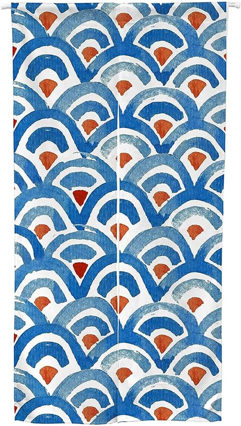 Ofat Home Chinese Ink Painting Doorway Curtain Carps Koi Fishes Japanese Noren Bring You Good Luck Tapestry for Wall Hanging Bedroom Divider Kitchen Partition Bathroom Door Decor, 33.5"X 59"