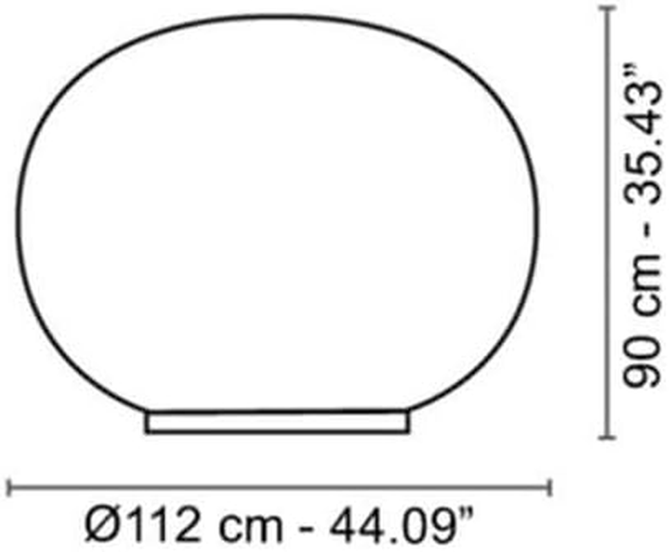 Flos Mini Glo-Ball T DIM EU BCO, Glass, White, Pack of 1