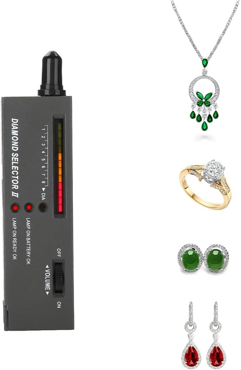 Diamond Tester, Professional Jewellery Drill Pen Testers Jeweler'S Test Equipment Set High Accuracy Movable for Diamonds Sapphire Ruby Crystal Agate Gemstones Discriminator Precision Tool Black image number 6