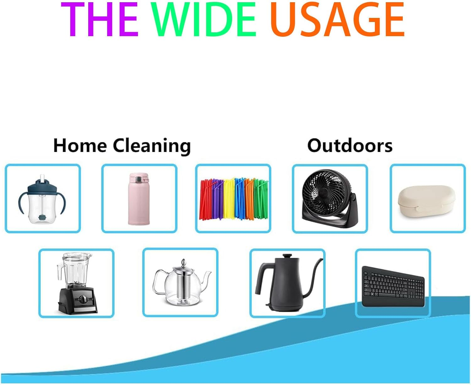 2 Pack Straw Cleaner Brush, Reusable Metal Handles Straw Cleaner Brush Extra Long for Stanley Mug 40, 30, 20 Oz, 10Mm Wide Straw Cleaner Brush for Sippy Cup, Water Bottle and Tubes image number 2