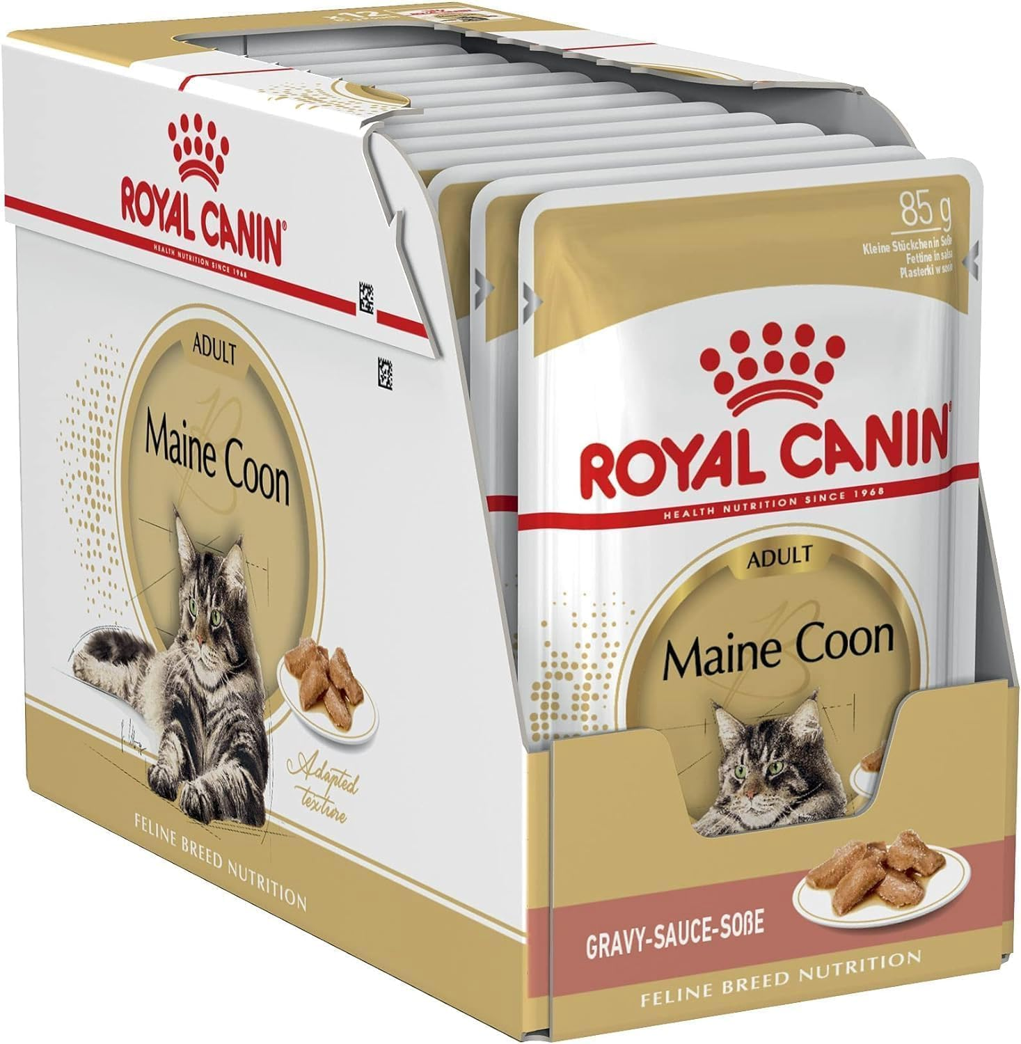 Royal Canin Maine Coon in Gravy Adult over 15 Months Pouches Wet Cat Food 85 GMS 12 Pack image number 5