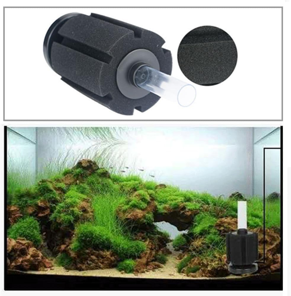 Sponge Filter, Wanfoou 2 Pack Sponge Filter Aquarium Filter Sponge for Pond Fish Tank Filter Fits for Fry & Small Fish, Must-Have for Aquarium Hobbyist image number 2
