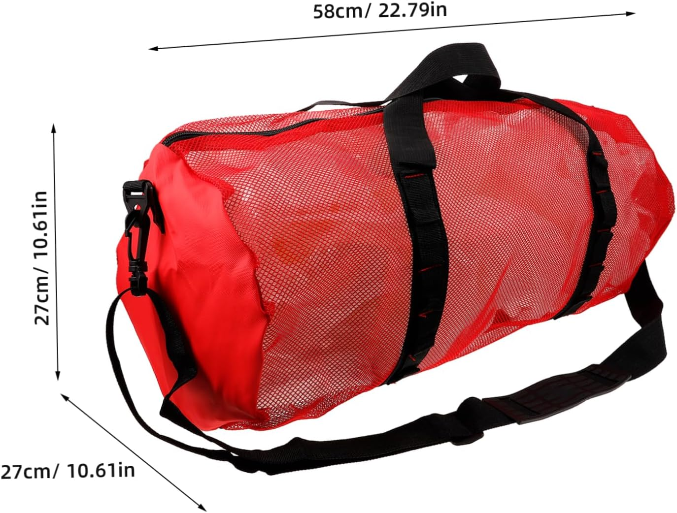 Large Mesh Beach Tote Bag for Swimming Gear Portable Nylon Storage Handbag for Clothes Towels Accessories for Pool and Seaside Activities image number 3