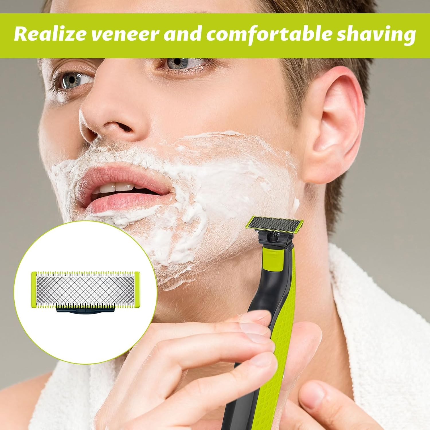 Blade for Philips Oneblade Replacement Blade, Razor Blade for Phillips One Blade Replacement, One Blade Replacement Head Suitable for Oneblade Razor, Compatible with QP210/50, 220 2523 2520 2527, Etc image number 4