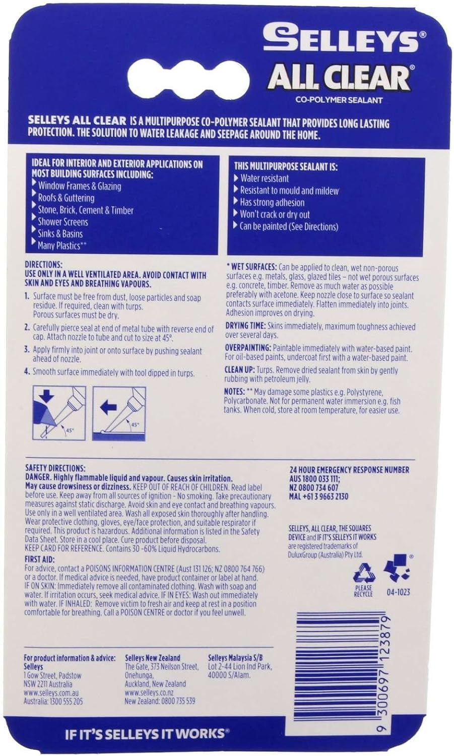 Selleys All Clear Multipurpose Sealant 80 G image number 1