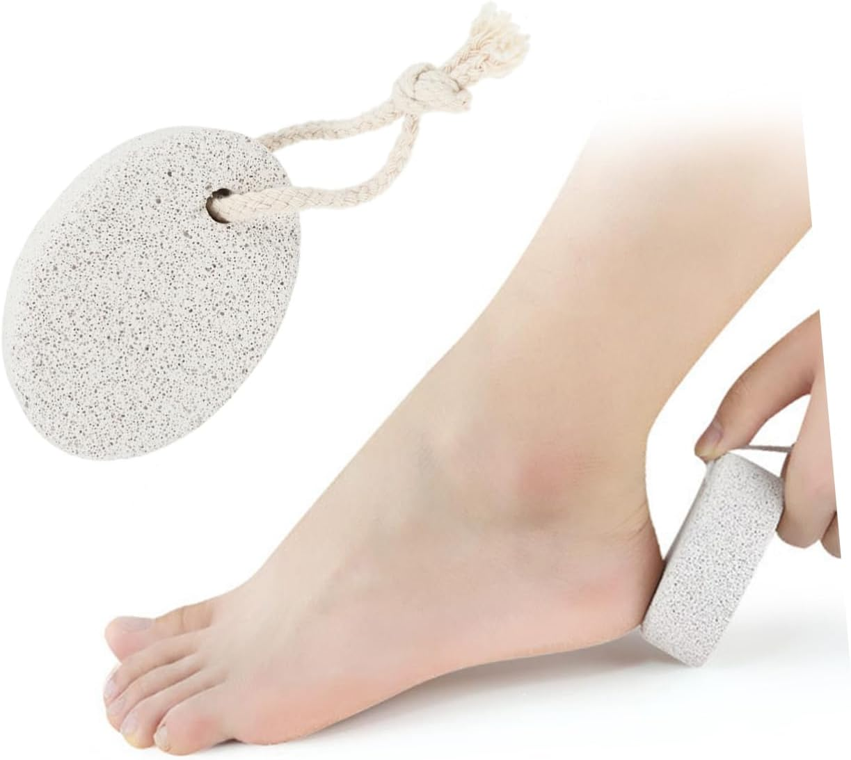 Minkissy 3Pcs Natural Stone Foot Pumice Stone Callus Remover Foot File Shower Scrubber image number 1