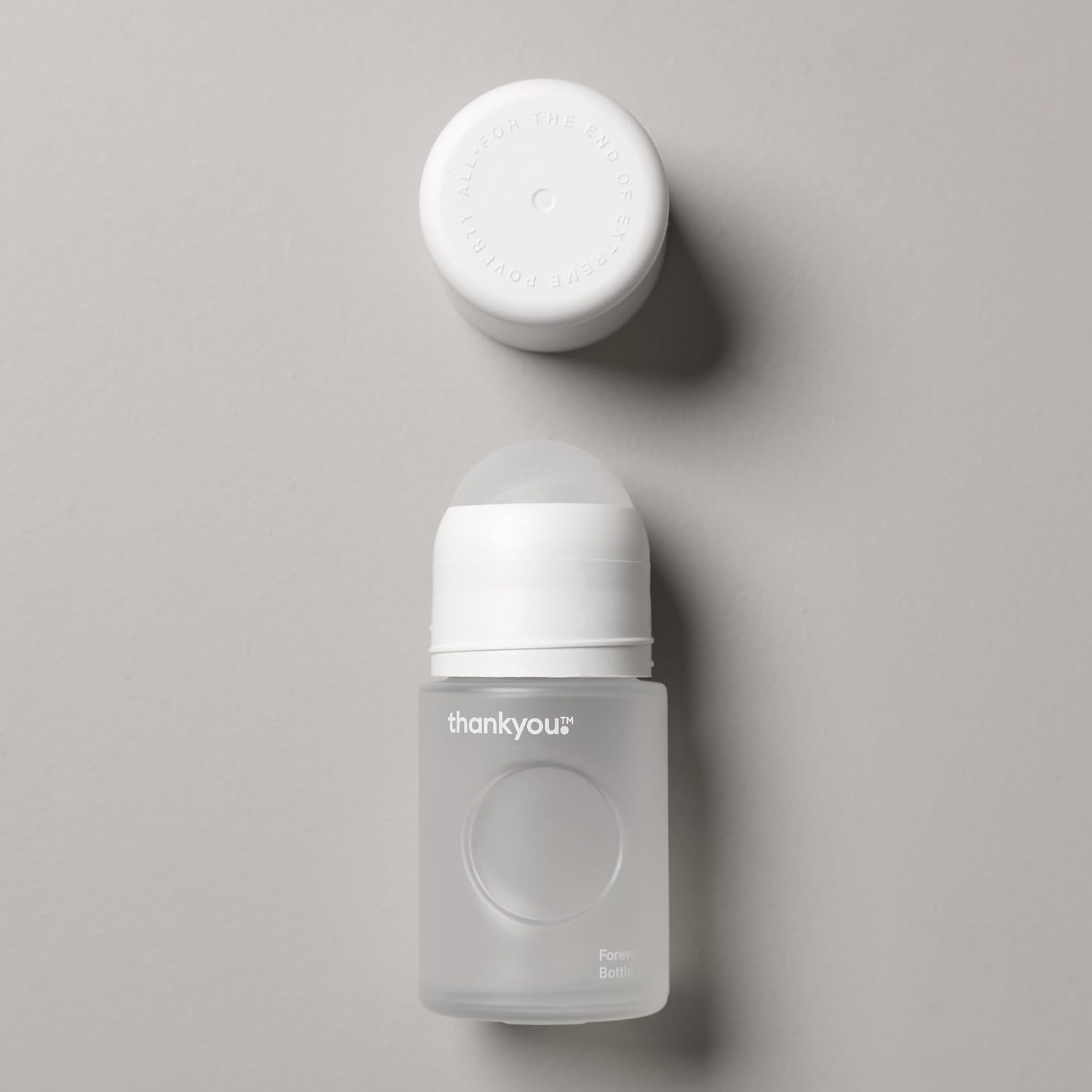Thankyou Forever Deodorant Bottle, 50 Ml Capacity, Frosted Glass image number 4
