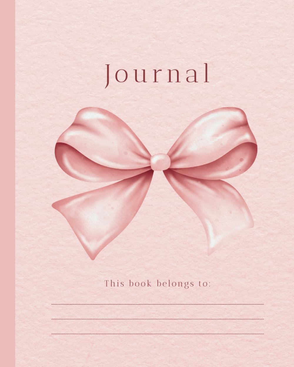 Journal: Bow Notebook Pink | 110 Pages, 8'' X 10''
