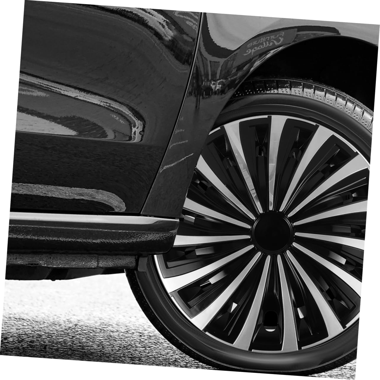 Vaguelly Car Wheel Hub Caps Wheel Rim Cover Black Rim Protector Automotive Hubcap image number 3