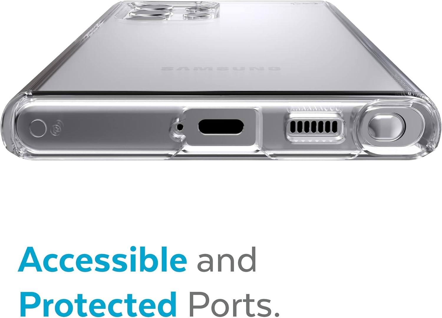 Speck Presidio Perfect Case for Samsung Galaxy S22 Ultra, Clear image number 2