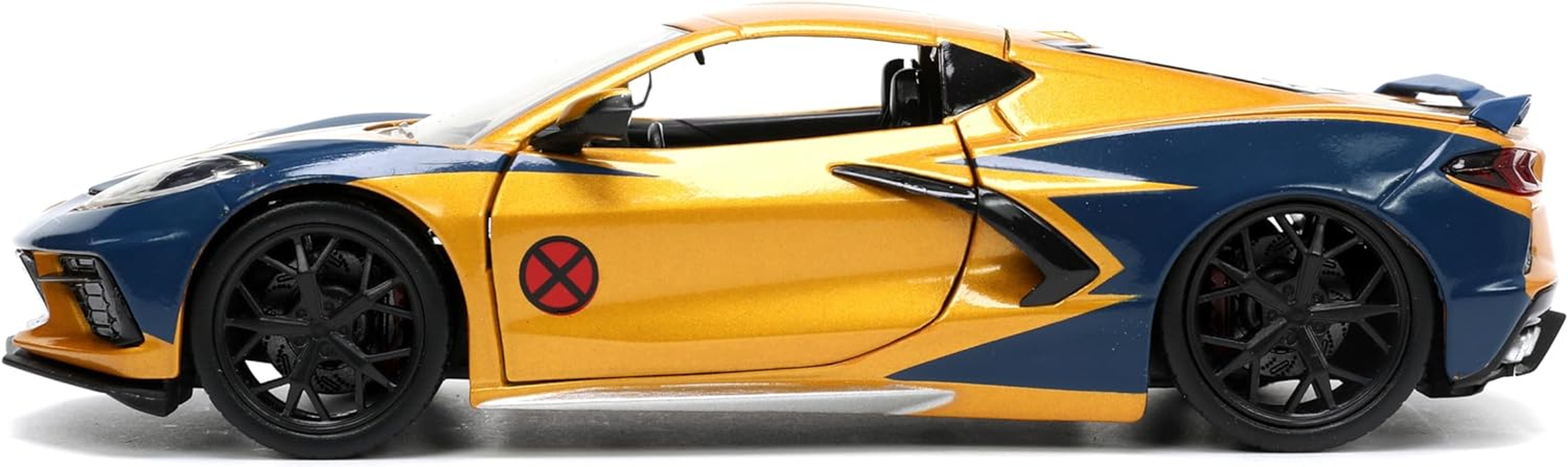 Jada Toys 2020 Chevy Corvette 1:24 Scale Diecast Vehicle with Marvel Wolverine X-Men Figure image number 5