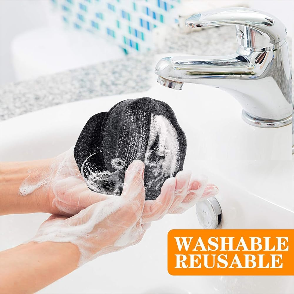 5-Pack Large Tire Dressing Applicator Pads &ndash; Reusable Hex-Grip Foam Sponges for Applying Tire Shine, Durable Tire Cleaning & Polishing Pads for Car Detailing (Black) image number 2