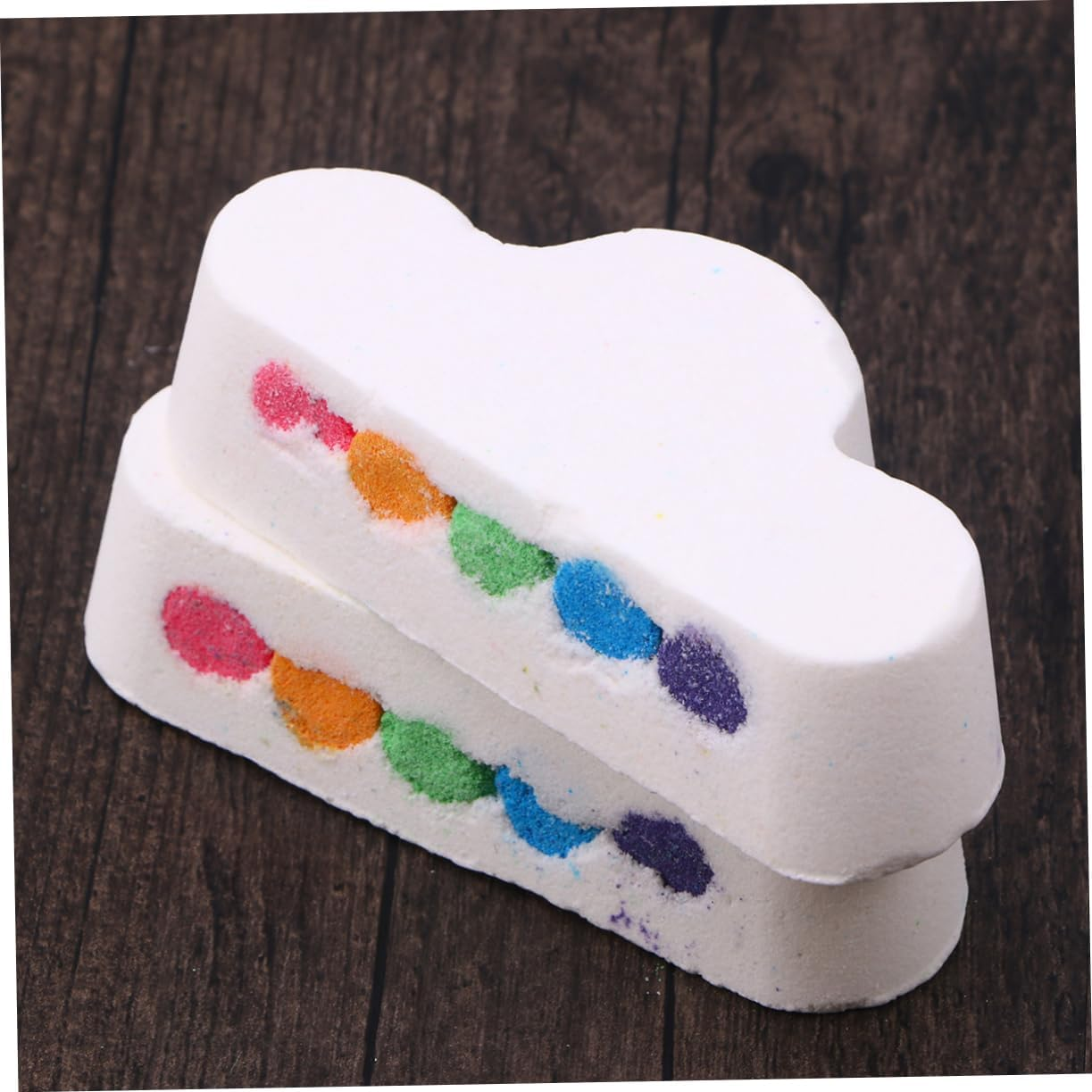Happyyami 180G Rainbow Cloud Bath Salt Balls Natural Essential Oil Salt Organic Moisturizer image number 5