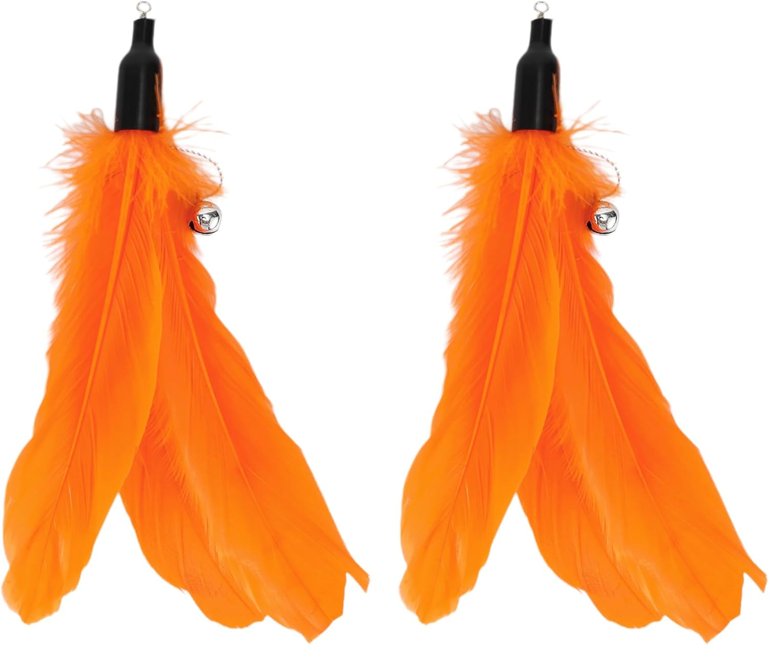 CAPASTEC 2 Pcs Feather Cat Stick Replacement for Interactive Pets Orange image number 6