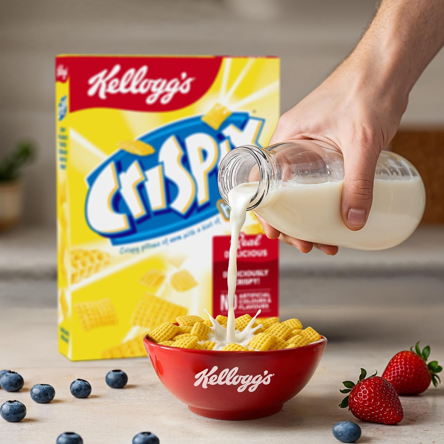 Kellogg'S Crispix Honey Pillows Breakfast Cereal, 460G