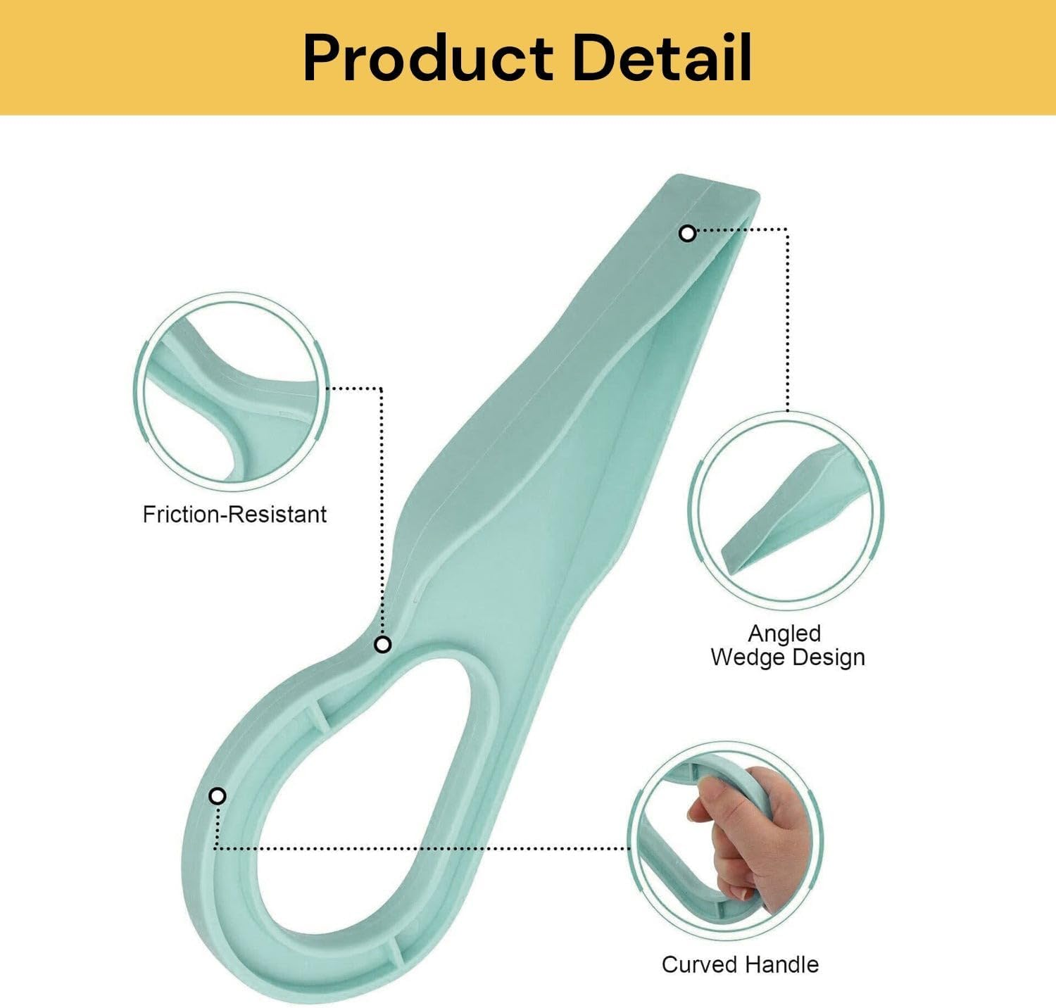 EZONEDEAL Mattress Lifter, Ergonomic Mattress Wedge Elevator, Bed Making & Mattress Lifting Handy Tool Alleviate Back Pain, Mattress Wedge Elevator-Light Blue image number 3