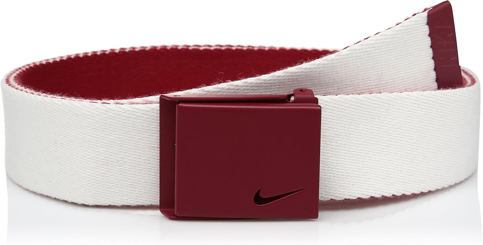 Nike Men'S New Tech Essentials Reversible Web Belt, Khaki/White, One Size - Team Orange/White image number 2