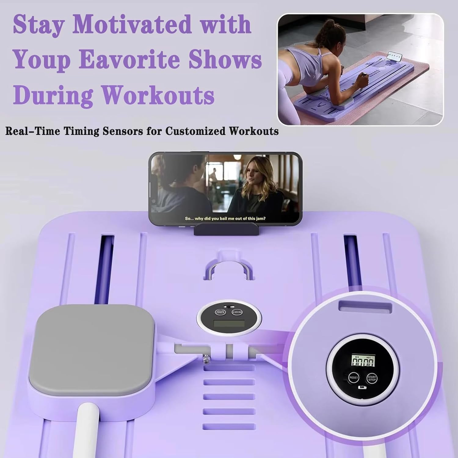 Pilates Board, Multifunctional Abdominal Board, Foldable Pilates Reformer Board for Home, 5 in 1 Pilates Sliding Board, Ab Core Trainer, Ab Trainer Machine, Ab Board, Exercise Board image number 2